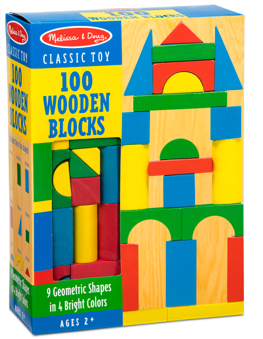 100 piece wood blocks Melissa & Doug